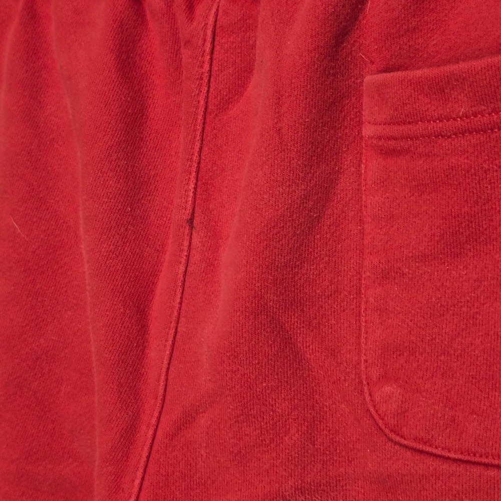 Champion Reverse Weave Shorts Mens XL Red Big Logo Cut Off Raw Hem Sweat Shorts - Picture 3 of 14